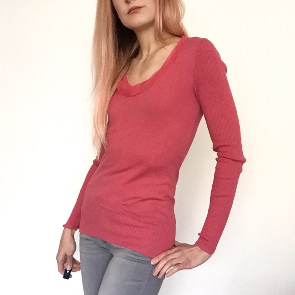 Coral Pink Banana Republic Sweater